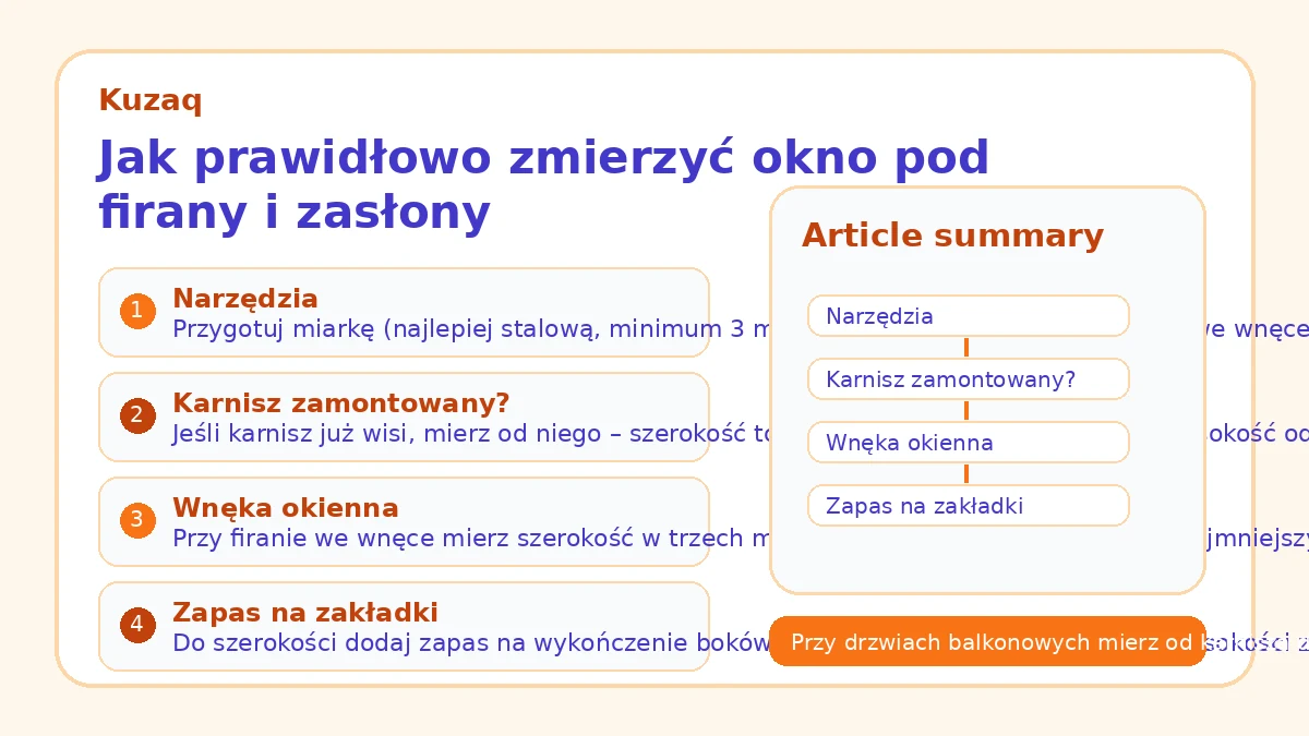 Jak prawidłowo zmierzyć okno pod firany i zasłony