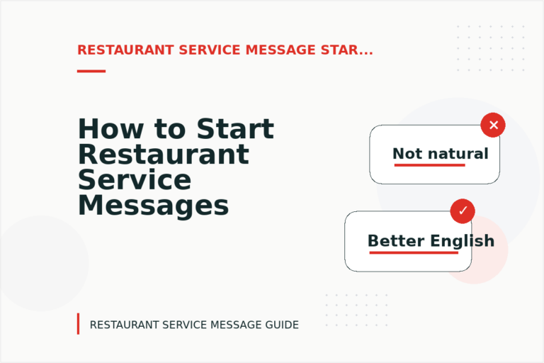 How to Start Restaurant Service Messages Clearly How to Start Restaurant Service Messages Clearly