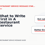 What to Write First in A Restaurant Service Message