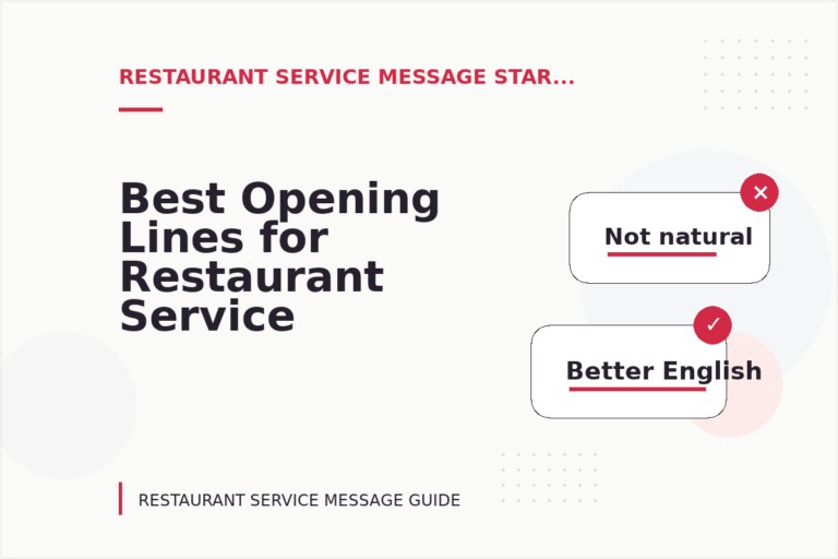 Best Opening Lines for Restaurant Service Messages Best Opening Lines for Restaurant Service Messages