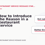 How to Introduce the Reason in a Restaurant Service Message