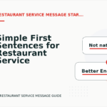 Simple First Sentences for Restaurant Service Messages