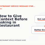 How to Give Context Before Asking in Restaurant Service Message English
