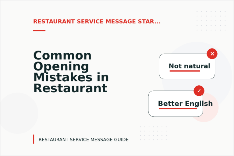 Common Opening Mistakes in Restaurant Service Messages