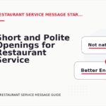 Short and Polite Openings for Restaurant Service Message English