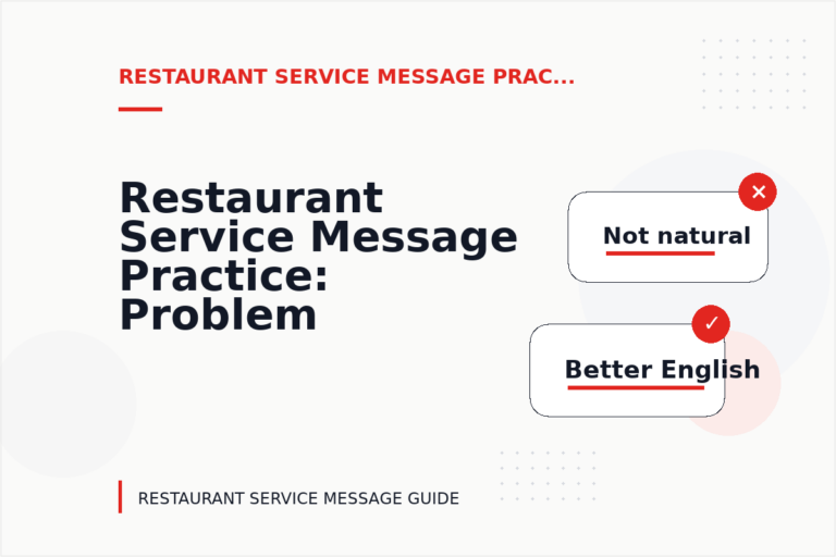 Restaurant Service Message Practice: Problem and Solution Replies